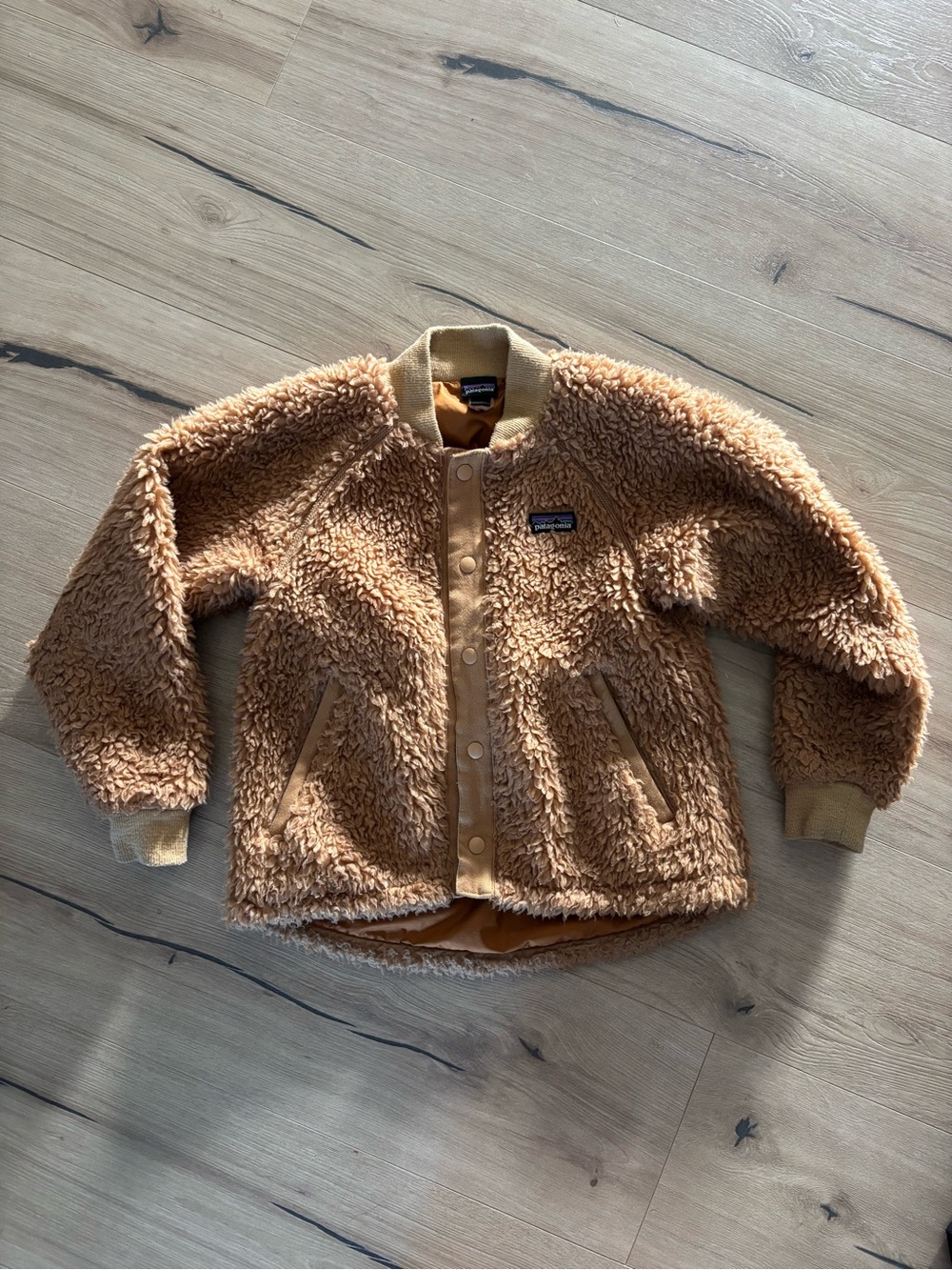 Patagonia Kids' Plush Teddy Puffer Jacket - Camel